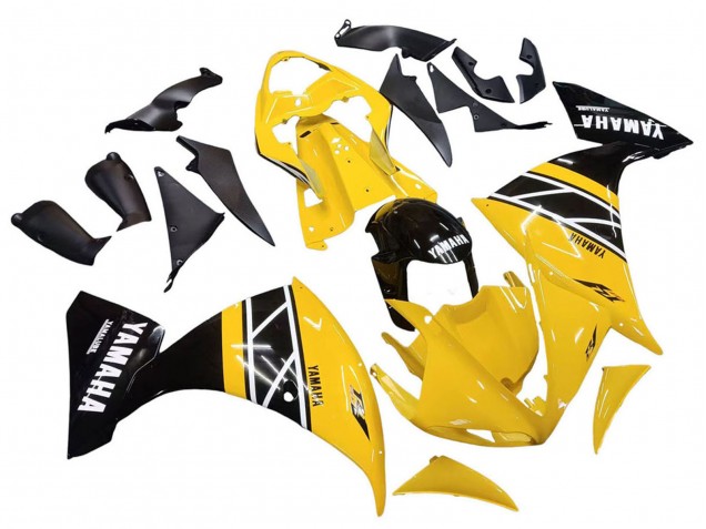 2009-2011 Yellow White Black Stripe Yamaha YZF 1000 R1 Motorcycle Fairing Kits Canada