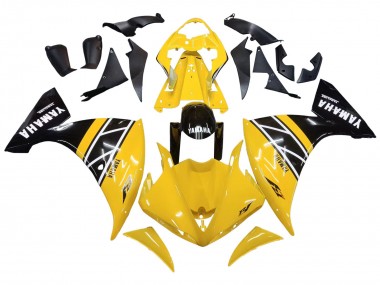 2009-2011 Yellow White Black Stripe Yamaha YZF 1000 R1 Motorcycle Fairing Kits Canada