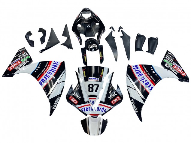 2012-2014 Glossy Black White Red Fimer Yamalube Sterilgarda 87 Yamaha YZF 1000 R1 Motorcycle Fairings Canada