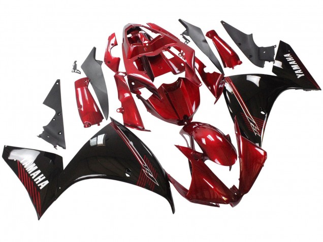 2012-2014 Red Glossy Black Yamaha YZF 1000 R1 Motorcycle Fairings Canada