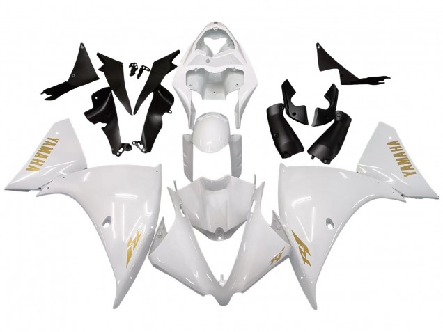 2012-2014 White Gold Decals Yamaha YZF 1000 R1 Motorcycle Fairings Canada