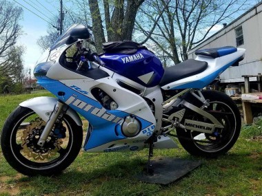 1998-2002 White Blue Jordan Yamaha YZF 600 R6 Motorcycle Fairings Canada