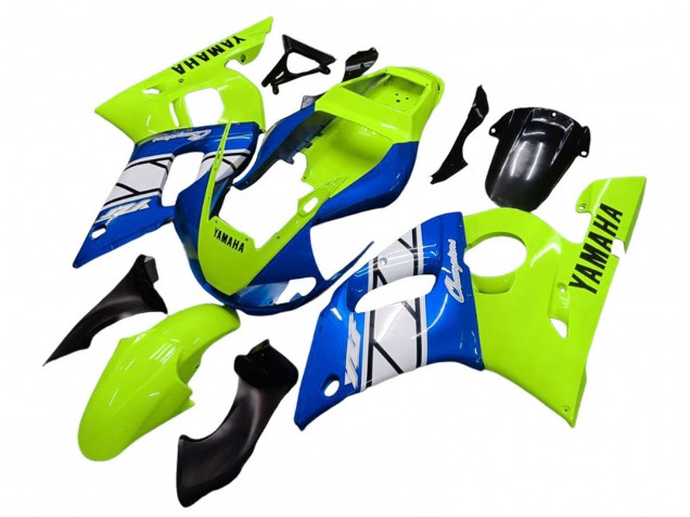 1998-2002 Neon Green Blue White Champions Yamaha YZF 600 R6 Motorcycle Fairings Canada