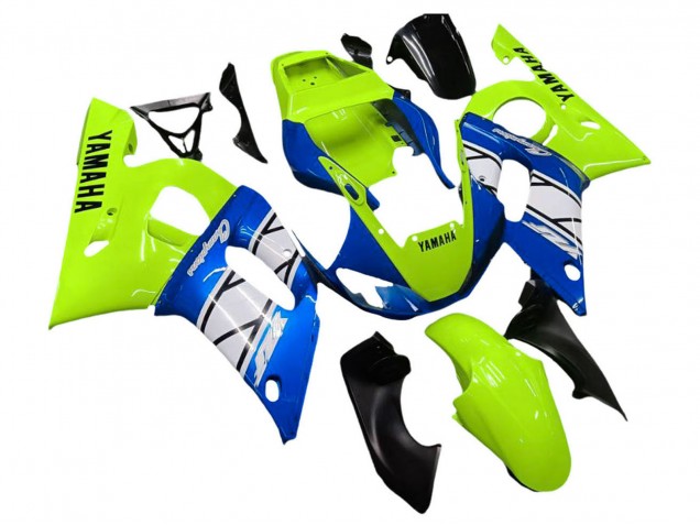 1998-2002 Neon Green Blue White Champions Yamaha YZF 600 R6 Motorcycle Fairings Canada