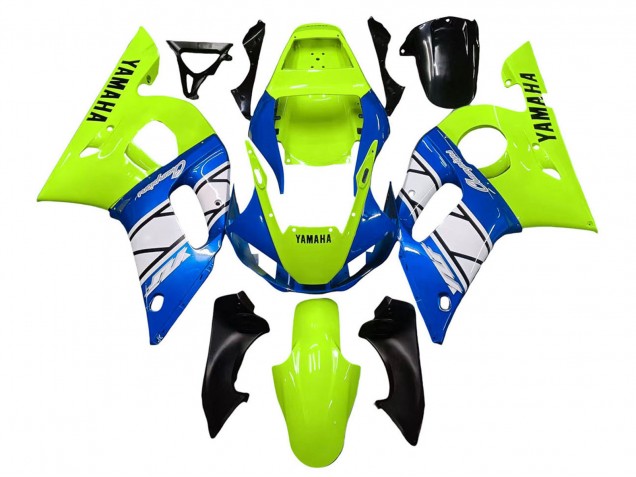 1998-2002 Neon Green Blue White Champions Yamaha YZF 600 R6 Motorcycle Fairings Canada