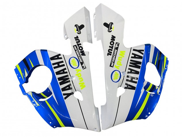 1998-2002 White Blue Neon Yellow Fiat Motul Michelin Yamaha YZF 600 R6 Motorcycle Fairings Canada
