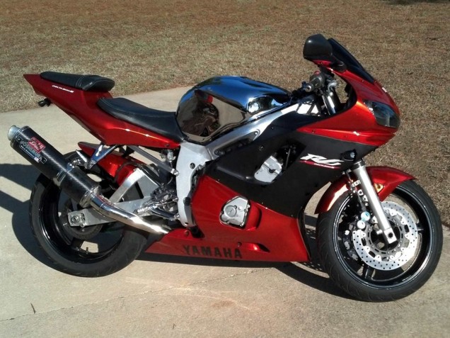 1998-2002 Orange Matte Black Yamaha YZF 600 R6 Motorcycle Fairings Canada