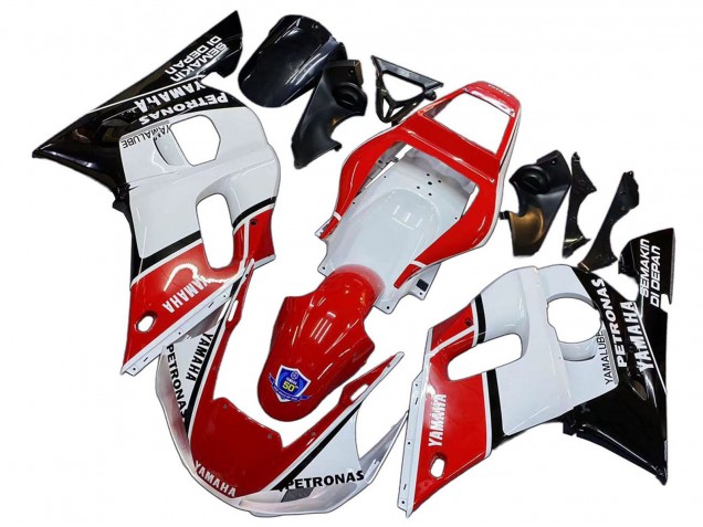 1998-2002 White Red Black Petronas Yamalube 50th Yamaha YZF 600 R6 Motorcycle Fairings Canada