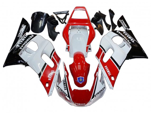 1998-2002 White Red Black Petronas Yamalube 50th Yamaha YZF 600 R6 Motorcycle Fairings Canada