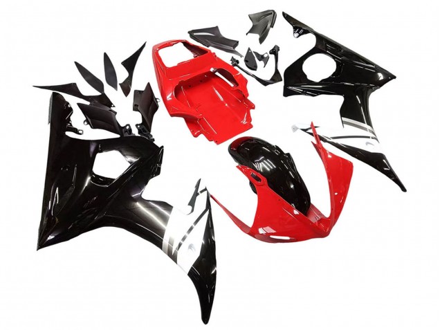 2003-2004 Red White Glossy Black Yamaha YZF R6 Motorcycle Fairings Canada
