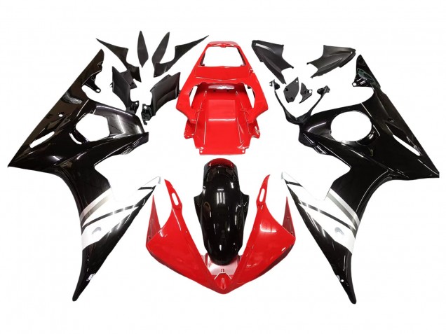 2003-2004 Red White Glossy Black Yamaha YZF R6 Motorcycle Fairings Canada