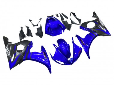 2003-2004 Blue Glossy Black Yamaha YZF R6 Motorcycle Fairings Canada