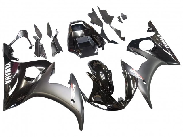 2003-2004 Glossy Black Matte Black White Decals Yamaha YZF R6 Motorcycle Fairings Canada