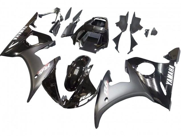 2003-2004 Glossy Black Matte Black White Decals Yamaha YZF R6 Motorcycle Fairings Canada