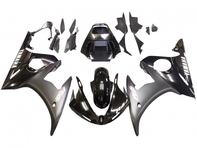 2003-2004 Glossy Black Matte Black White Decals Yamaha YZF R6 Motorcycle Fairings Canada