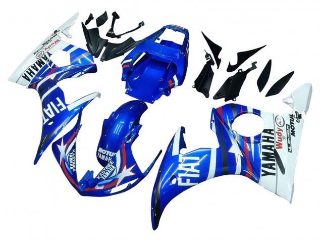 2006-2009 White Blue Fiat Motul Kastinee Yamaha YZF R6S Motorcycle Fairings Canada