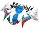 2006-2009 White Blue Green Red Kastinee Dunlop Motul Yamaha YZF R6S Motorcycle Fairings Canada