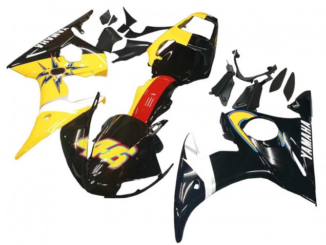 2003-2004 Yellow Red Glossy Black 46 Yamaha YZF R6 Motorcycle Fairings Canada