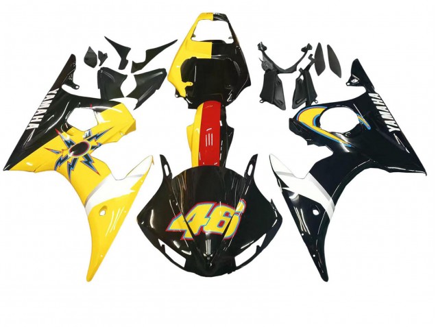 2003-2004 Yellow Red Glossy Black 46 Yamaha YZF R6 Motorcycle Fairings Canada