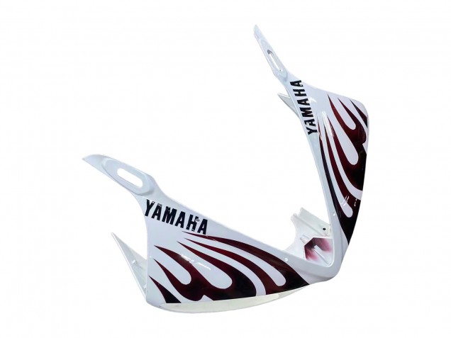 2006-2009 White with Dark Black Flame Yamaha YZF R6S Motorcycle Fairings Canada