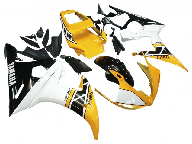 2006-2009 Yellow White Glossy Black Yamaha YZF R6S Motorcycle Fairings Canada