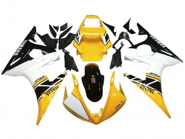 2006-2009 Yellow White Glossy Black Yamaha YZF R6S Motorcycle Fairings Canada