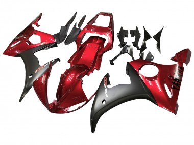 2003-2004 Red Matte Black Yamaha YZF R6 Motorcycle Fairing Kits Canada