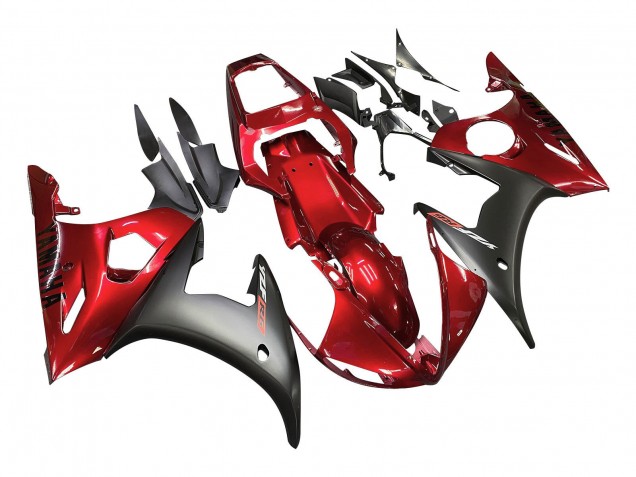2003-2004 Red Matte Black Yamaha YZF R6 Motorcycle Fairing Kits Canada