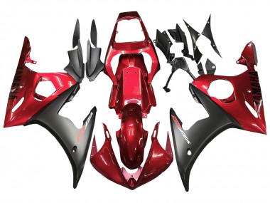 2003-2004 Red Matte Black Yamaha YZF R6 Motorcycle Fairing Kits Canada