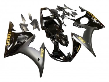 2003-2004 Glossy Black Matte Black Gold Decals Yamaha YZF R6 Motorcycle Fairings Canada