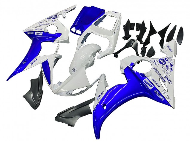 2003-2004 White Blue GYTR Yamaha YZF R6 Motorcycle Fairings Canada