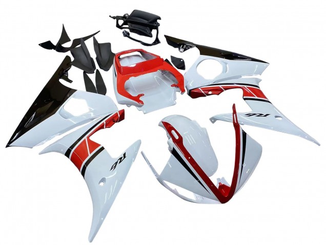 2003-2004 White Red Glossy Black Yamaha YZF R6 Motorcycle Fairings Canada