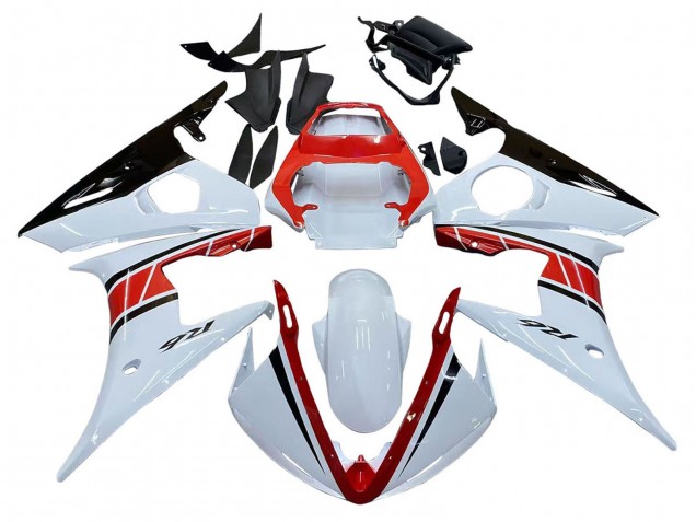 2006-2009 White Red Glossy Black Yamaha YZF R6S Motorcycle Fairings Canada