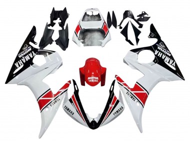 2003-2004 White Red Glossy Black Motul Yamaha YZF R6 Motorcycle Fairings Canada