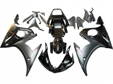 2003-2004 Glossy Black Matte Black Gold Chameleon Yamaha YZF R6 Motorcycle Fairings Canada