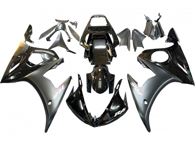2006-2009 Glossy Black Matte Black Gold Chameleon Yamaha YZF R6S Motorcycle Fairings Canada