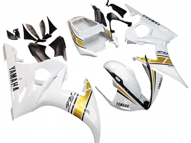 2003-2004 White Gold Yamaha YZF R6 Motorcycle Fairings Canada