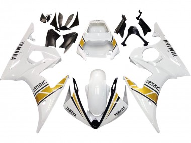 2003-2004 White Gold Yamaha YZF R6 Motorcycle Fairings Canada
