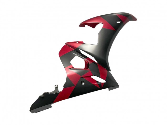 2005 Matte Black Red Geometric Yamaha YZF 600 R6 Motorcycle Fairings Canada