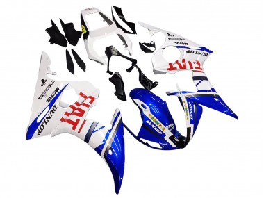 2005 White Blue Dunlop Fiat Motul Yamaha YZF 600 R6 Motorcycle Fairings Canada