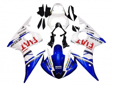 2005 White Blue Dunlop Fiat Motul Yamaha YZF 600 R6 Motorcycle Fairings Canada