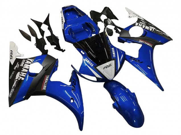 2005 Blue White Black Yamalube Yamaha YZF 600 R6 Motorcycle Fairings Canada