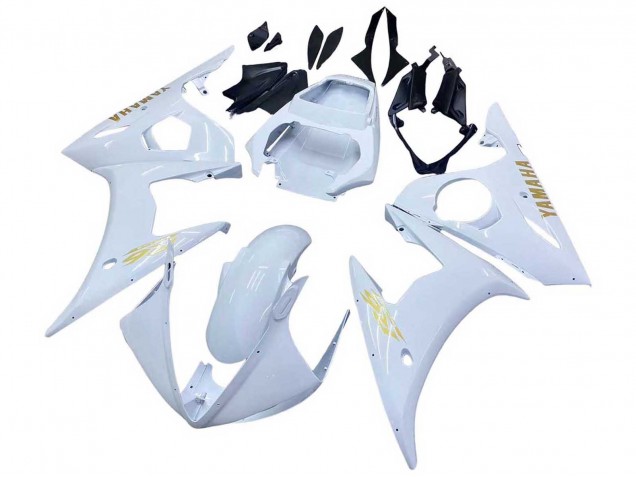 2005 White Gold Yamaha YZF 600 R6 Motorcycle Fairings Canada