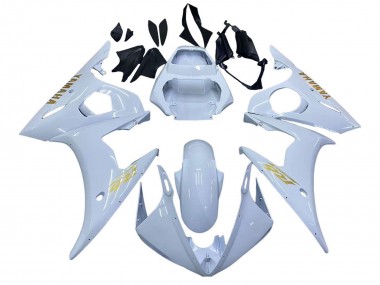 2005 White Gold Yamaha YZF 600 R6 Motorcycle Fairings Canada
