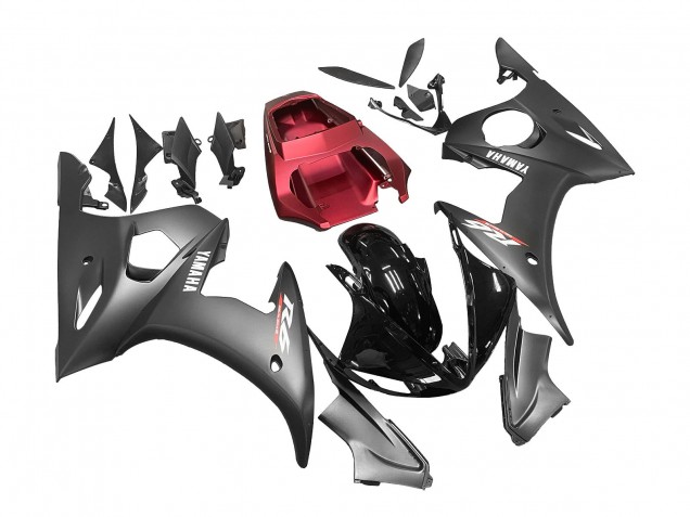 2005 Matte Black Glossy Black Grey Red Yamaha YZF 600 R6 Motorcycle Fairings Canada