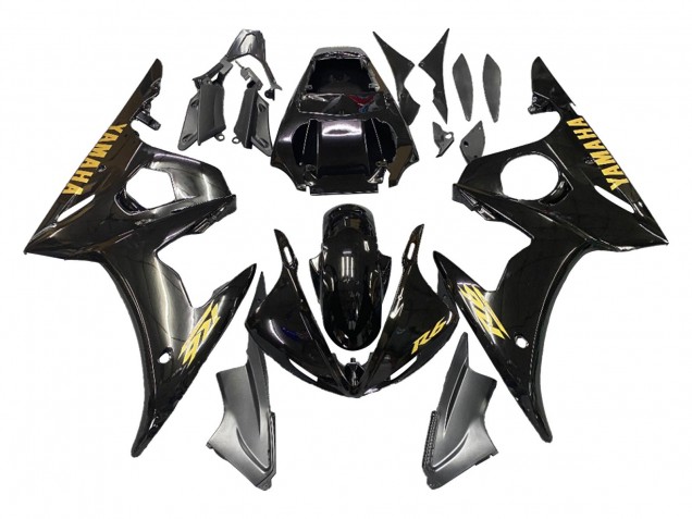 2005 Black Gold Yamaha YZF 600 R6 Motorcycle Fairings Canada
