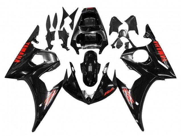 2005 Black Red Yamaha YZF 600 R6 Motorcycle Fairings Canada