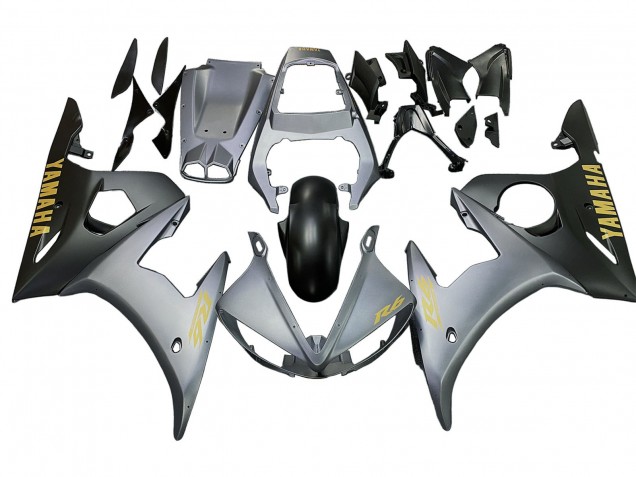 2005 Grey Matte Black Gold Yamaha YZF 600 R6 Motorcycle Fairings Canada