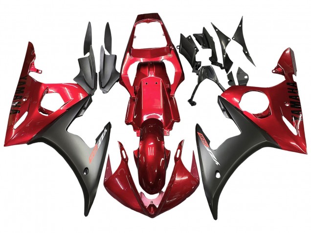 2005 Red Matte Black Yamaha YZF 600 R6 Motorcycle Fairing Canada