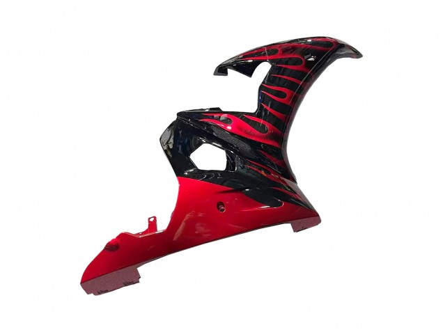 2005 Black with Red Flame Yamaha YZF 600 R6 Motorcycle Fairings Canada